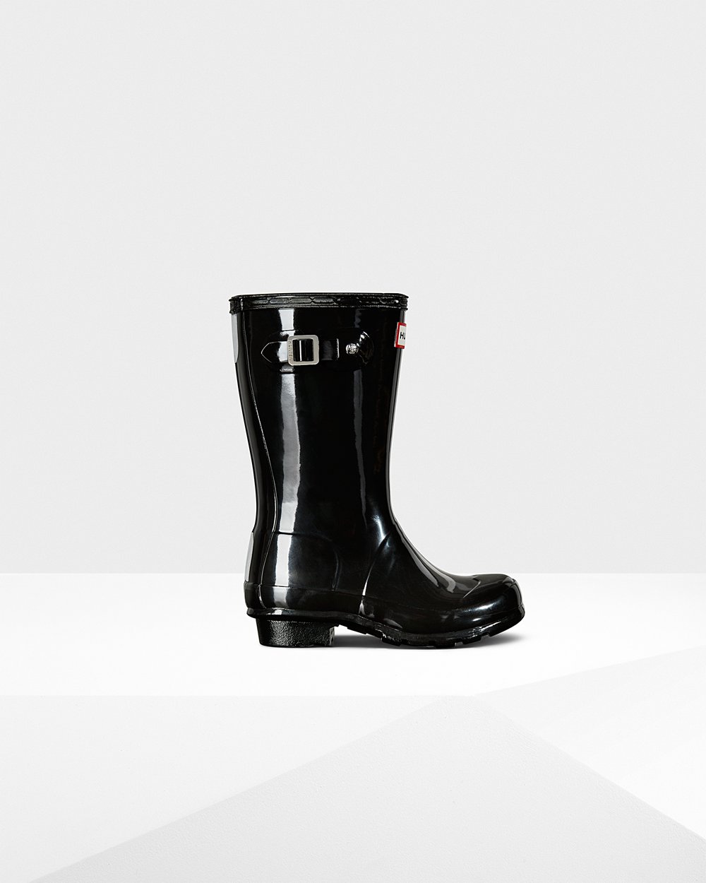 Botas De Agua Hunter Niños Negras Original Big Gloss 026483-ASV